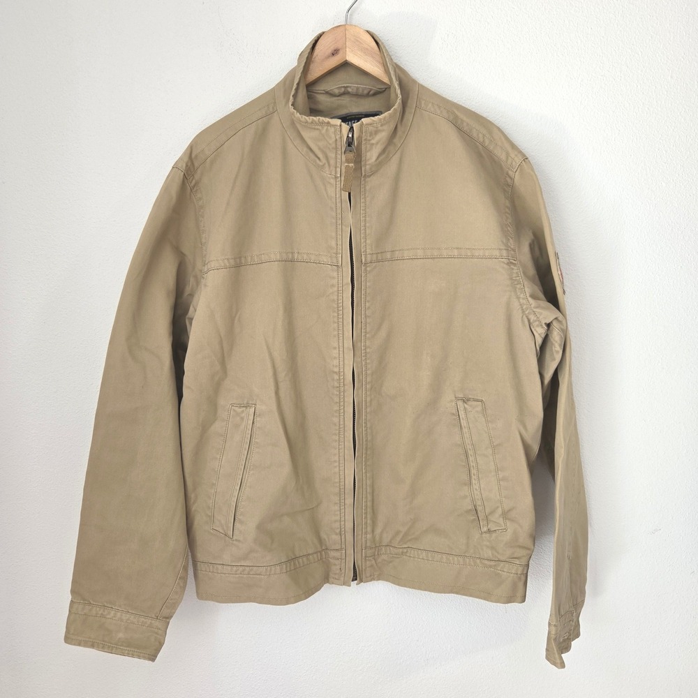 Taco System 65 Vintage Parka Free Soul Tan Khaki Jacket Mens M Zipper Sticks